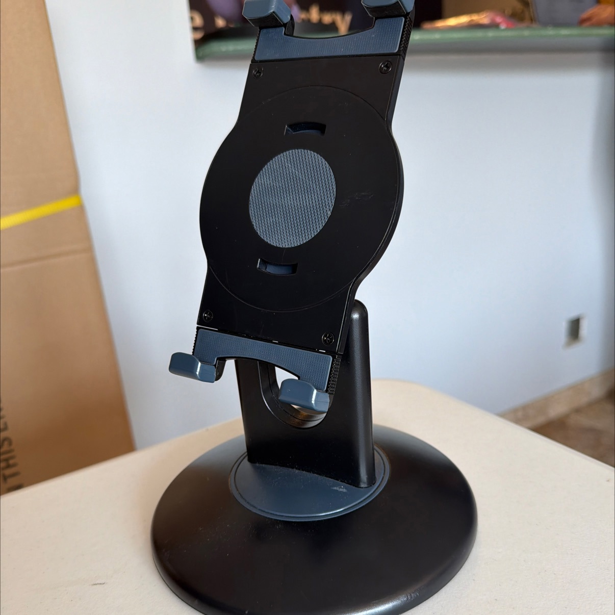 Adjustable Desktop Swivel Tablet Stand Mount with Round Base