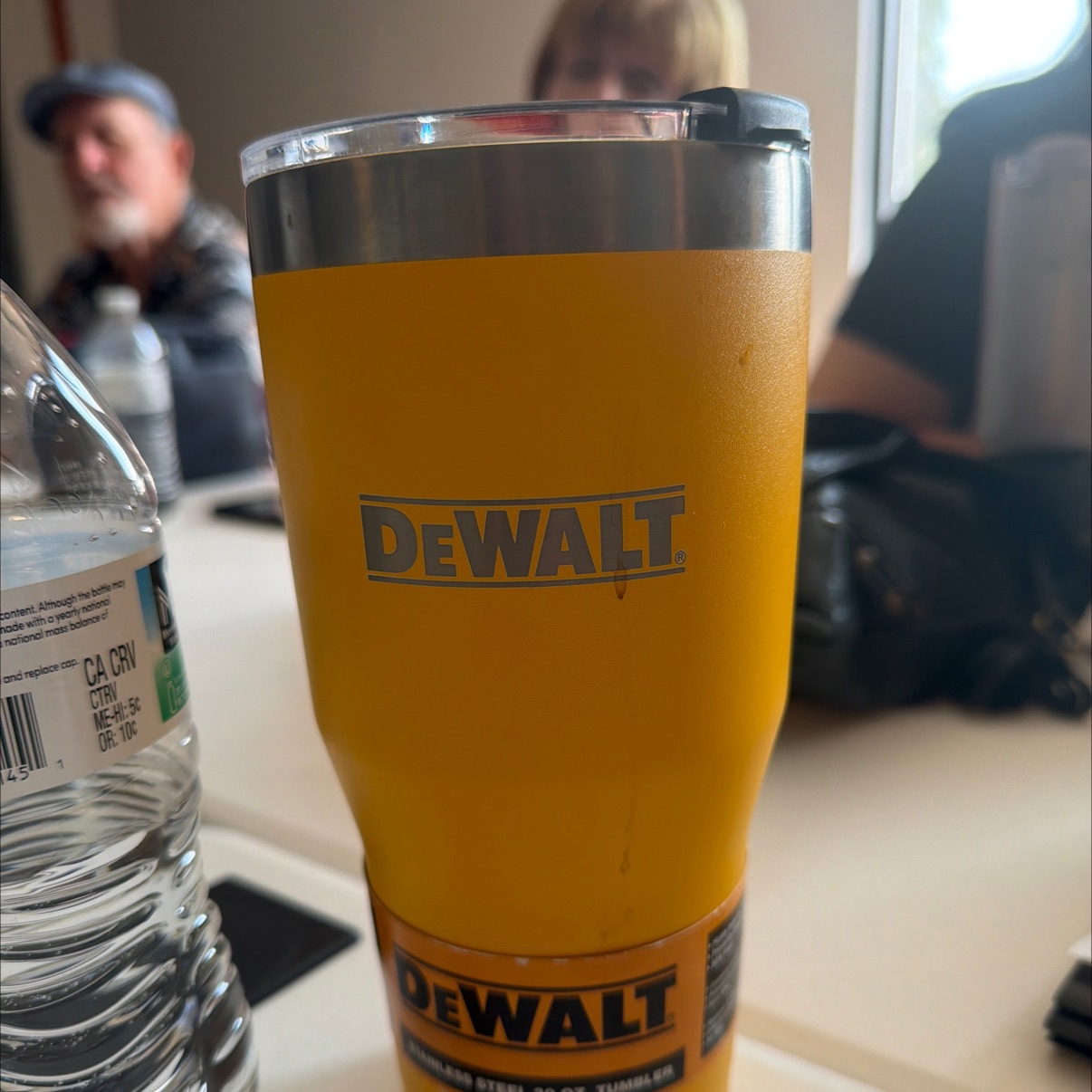 DeWalt Stainless Steel Insulated Travel Tumbler with Lid - Yellow